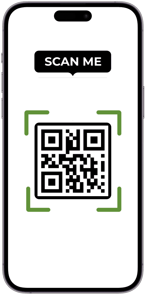 Phone with QR code for Neel app